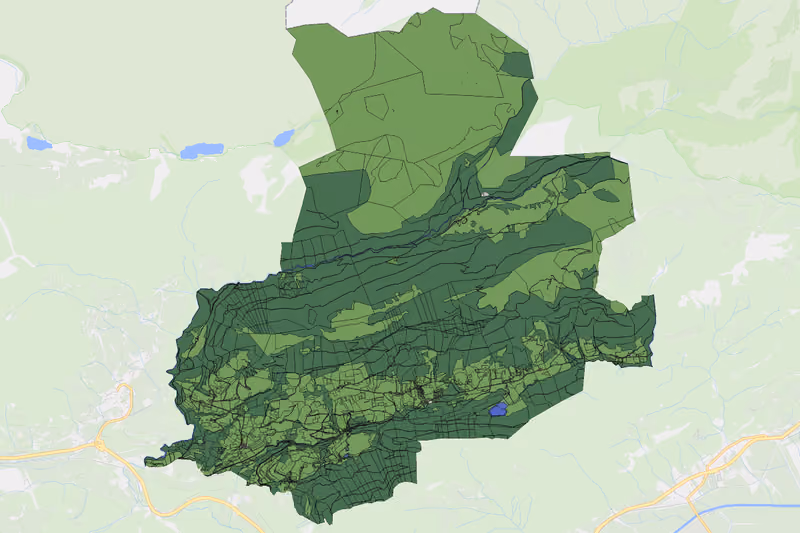 Kartenvorschau des Bodenverbrauchs der KG Zlem