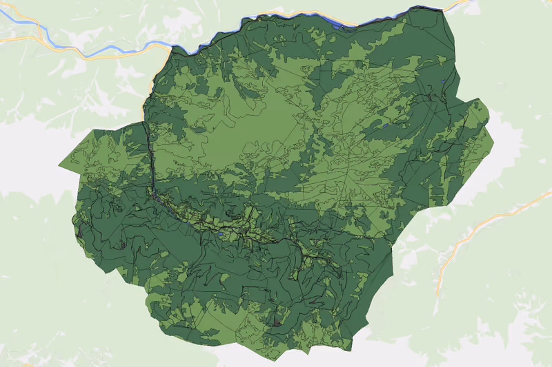 Kartenvorschau des Bodenverbrauchs der KG Johnsbach