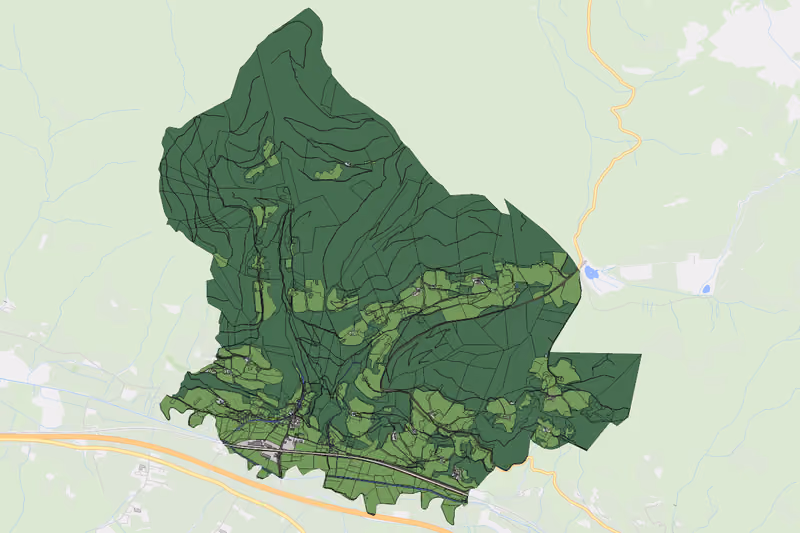 Kartenvorschau des Bodenverbrauchs der KG Bärndorf