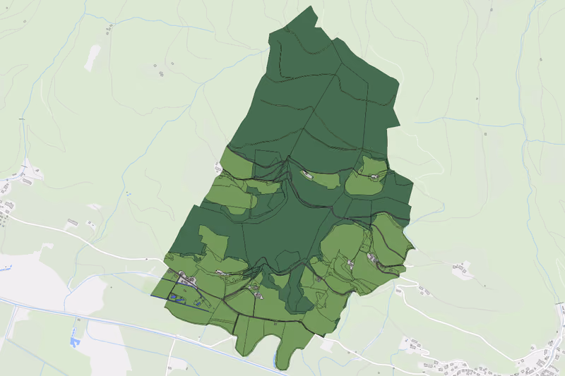 Kartenvorschau des Bodenverbrauchs der KG Büschendorf