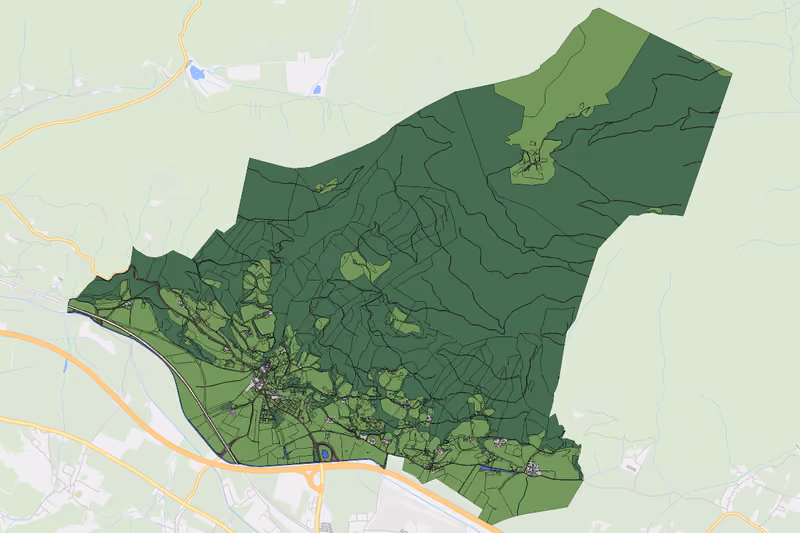 Kartenvorschau des Bodenverbrauchs der KG Dietmannsdorf