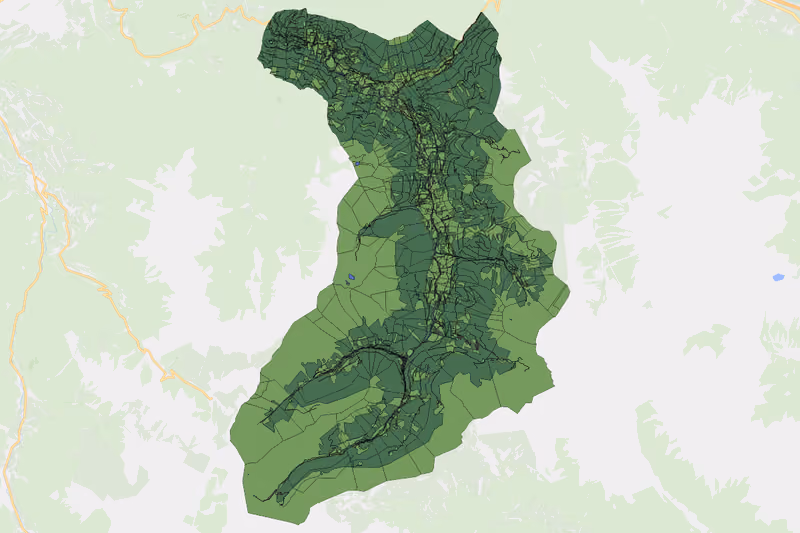 Kartenvorschau des Bodenverbrauchs der KG Oppenberg