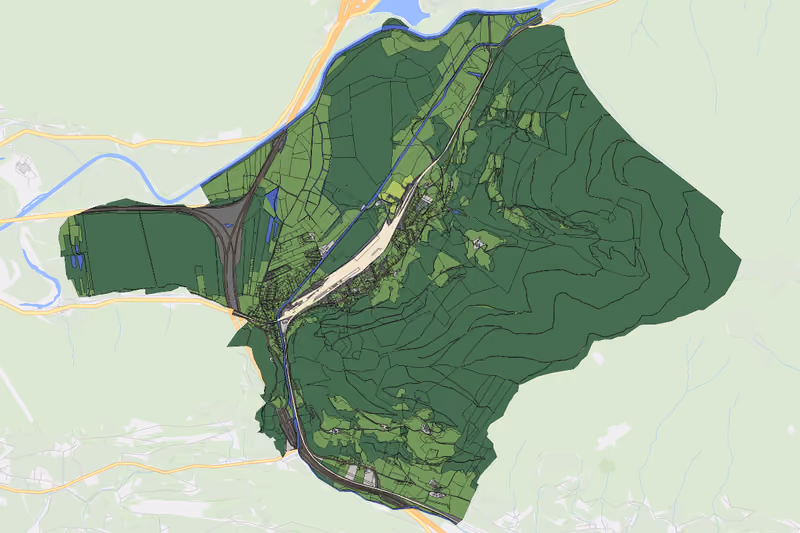 Kartenvorschau des Bodenverbrauchs der KG Selzthal