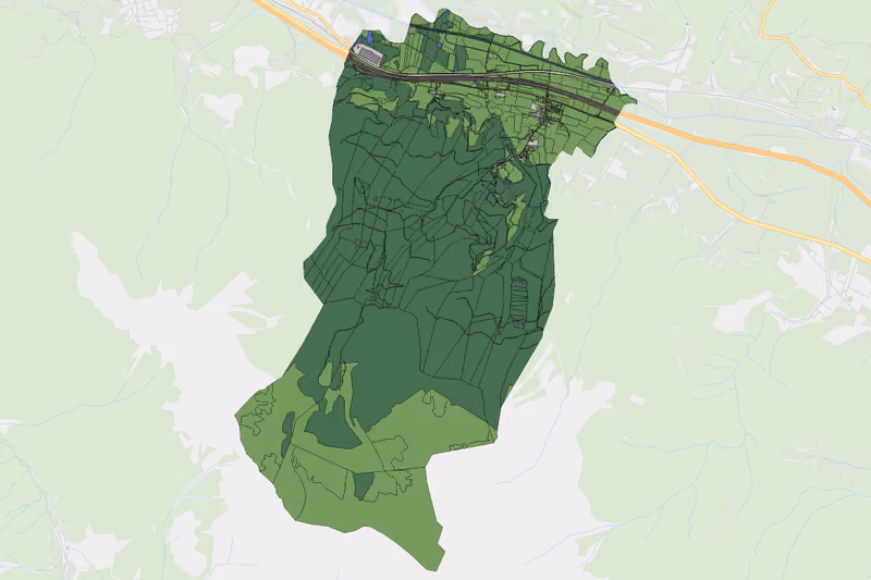 Kartenvorschau des Bodenverbrauchs der KG Singsdorf