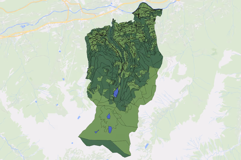 Kartenvorschau des Bodenverbrauchs der KG Gössenberg