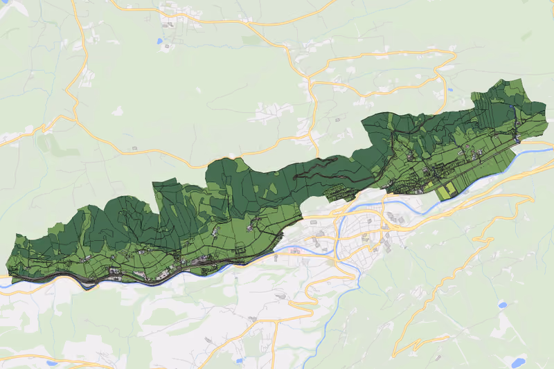 Kartenvorschau des Bodenverbrauchs der KG Klaus