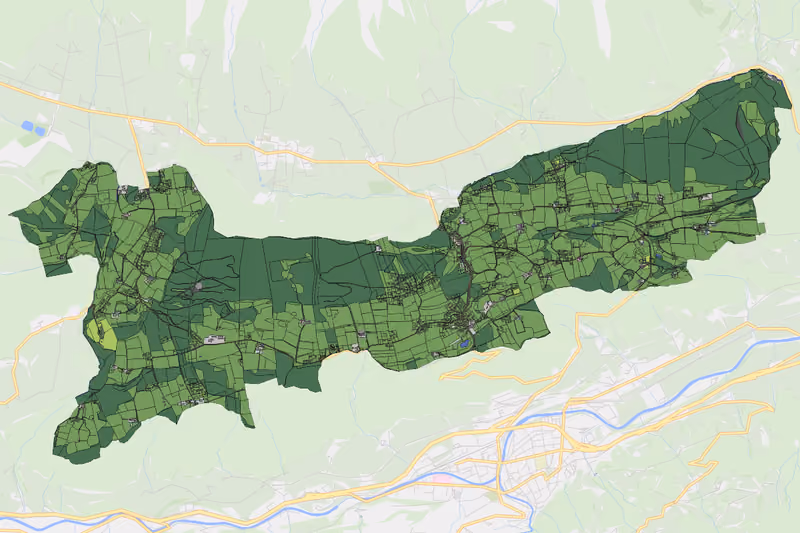 Kartenvorschau des Bodenverbrauchs der KG Leiten