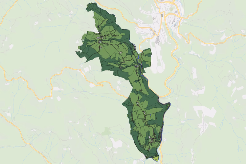 Kartenvorschau des Bodenverbrauchs der KG Aschau