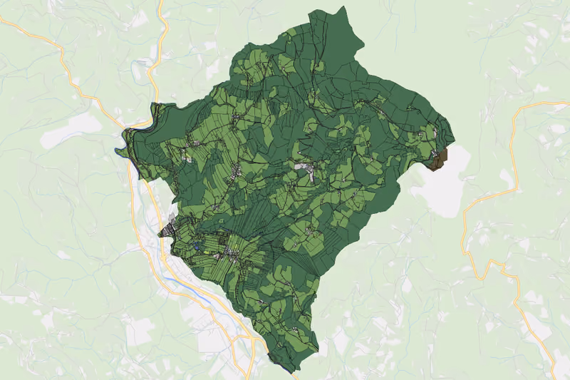 Kartenvorschau des Bodenverbrauchs der KG Baierdorf