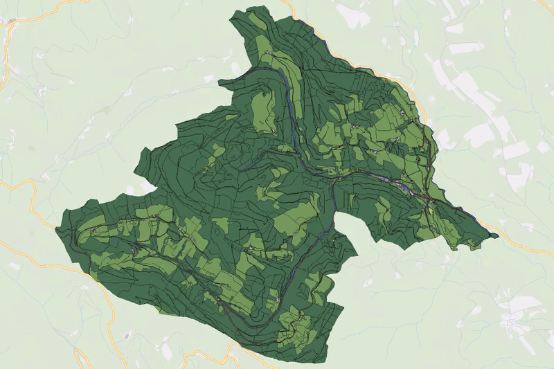 Kartenvorschau des Bodenverbrauchs der KG Haslau