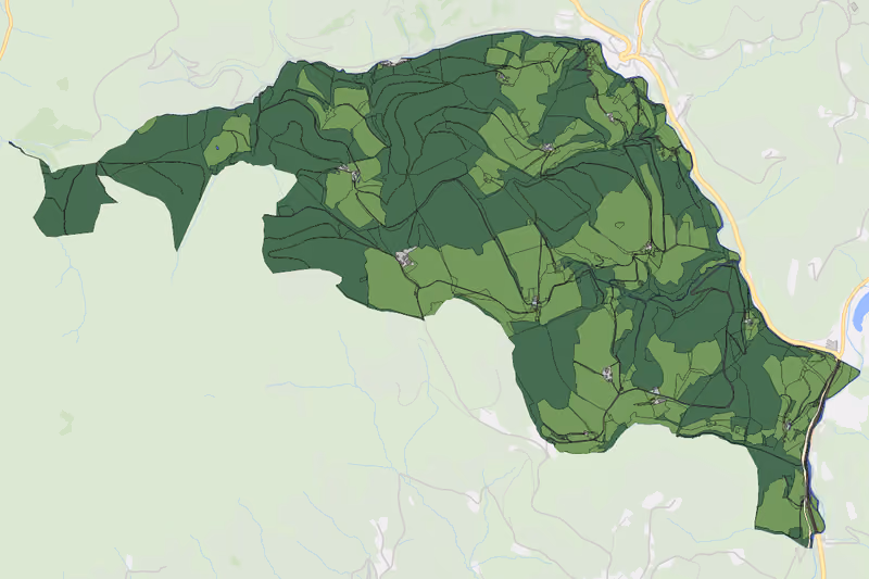 Kartenvorschau des Bodenverbrauchs der KG Landau