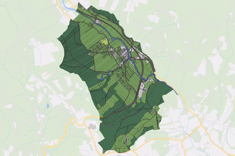 Kartenvorschau des Bodenverbrauchs der KG Oberfeistritz