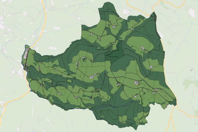 Kartenvorschau des Bodenverbrauchs der KG Pacher