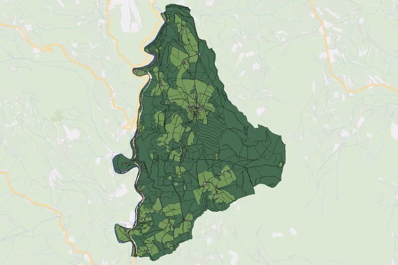Kartenvorschau des Bodenverbrauchs der KG Rabendorf