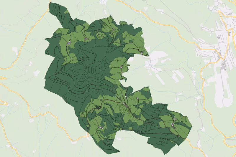 Kartenvorschau des Bodenverbrauchs der KG Sallegg