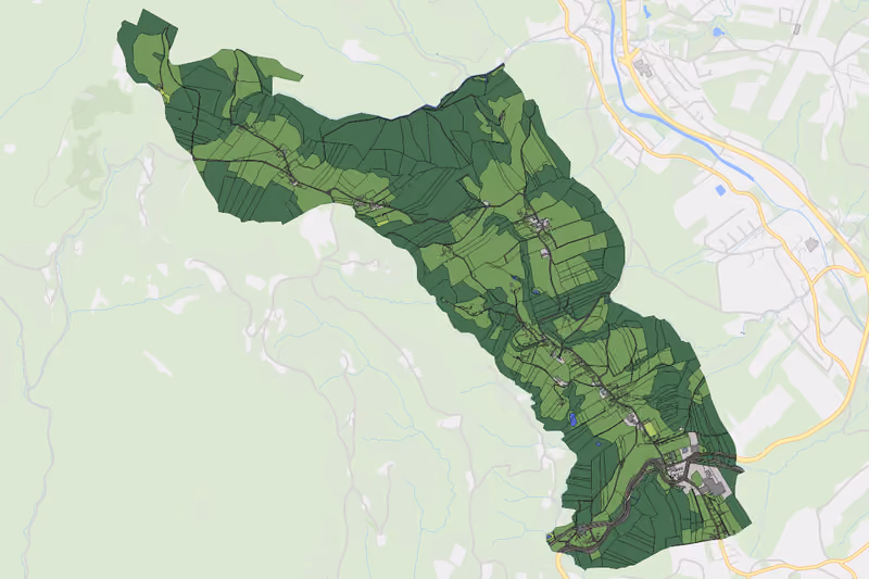 Kartenvorschau des Bodenverbrauchs der KG Viertelfeistritz