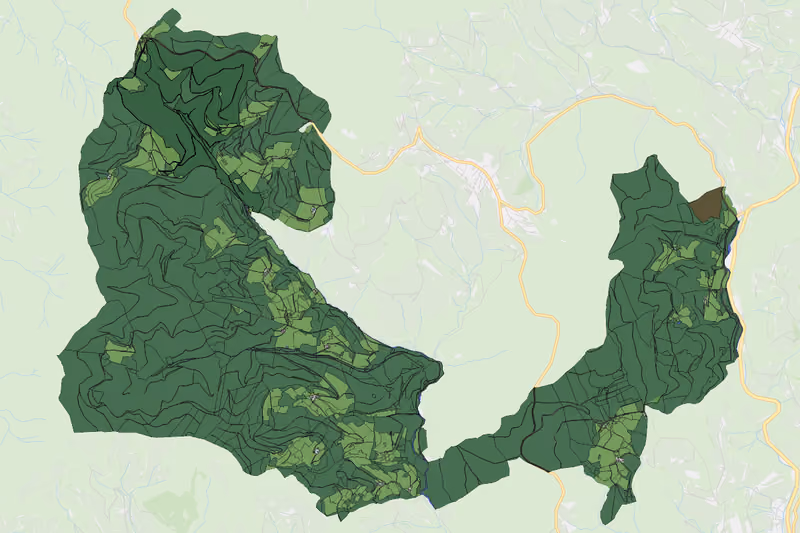 Kartenvorschau des Bodenverbrauchs der KG Völlegg
