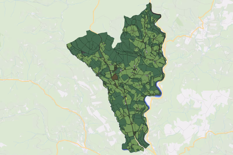 Kartenvorschau des Bodenverbrauchs der KG Waisenegg