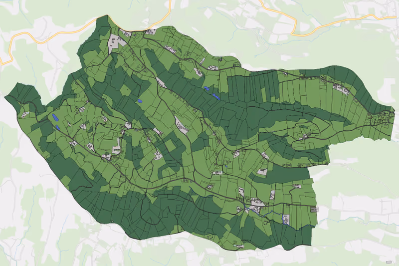 Kartenvorschau des Bodenverbrauchs der KG Entschendorf
