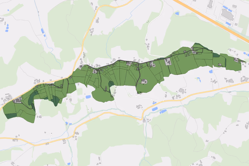 Kartenvorschau des Bodenverbrauchs der KG Frösauberg