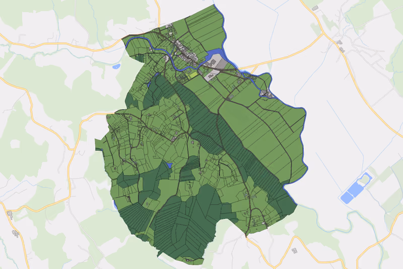 Kartenvorschau des Bodenverbrauchs der KG Gersdorf