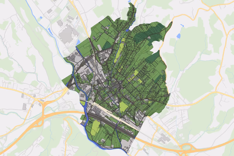 Kartenvorschau des Bodenverbrauchs der KG Gleisdorf