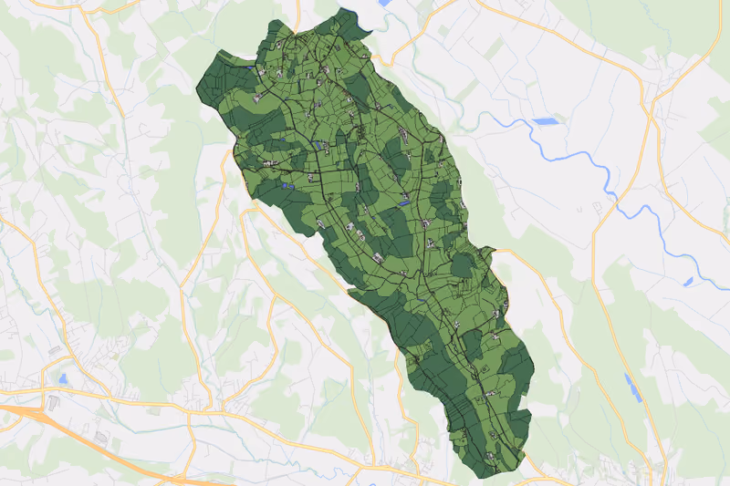 Kartenvorschau des Bodenverbrauchs der KG Gschmaier