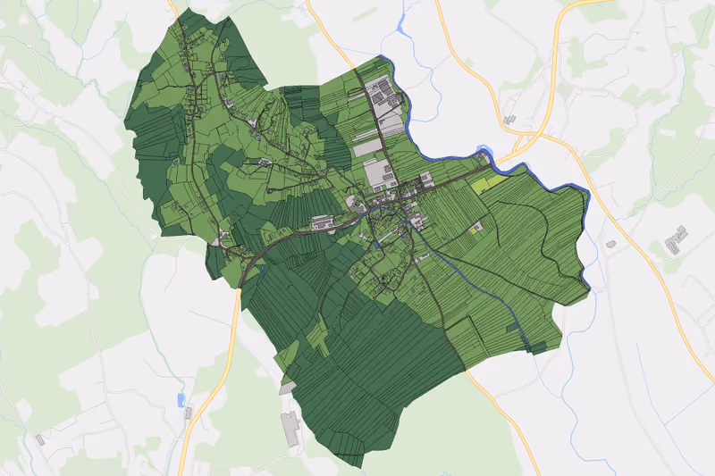 Kartenvorschau des Bodenverbrauchs der KG Hirnsdorf
