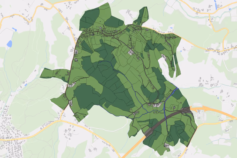 Kartenvorschau des Bodenverbrauchs der KG Kaltenbrunn