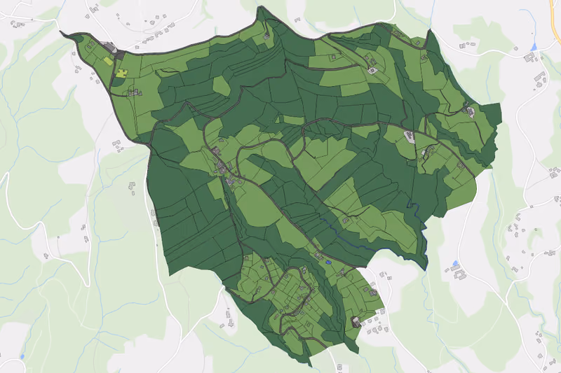Kartenvorschau des Bodenverbrauchs der KG Kulming