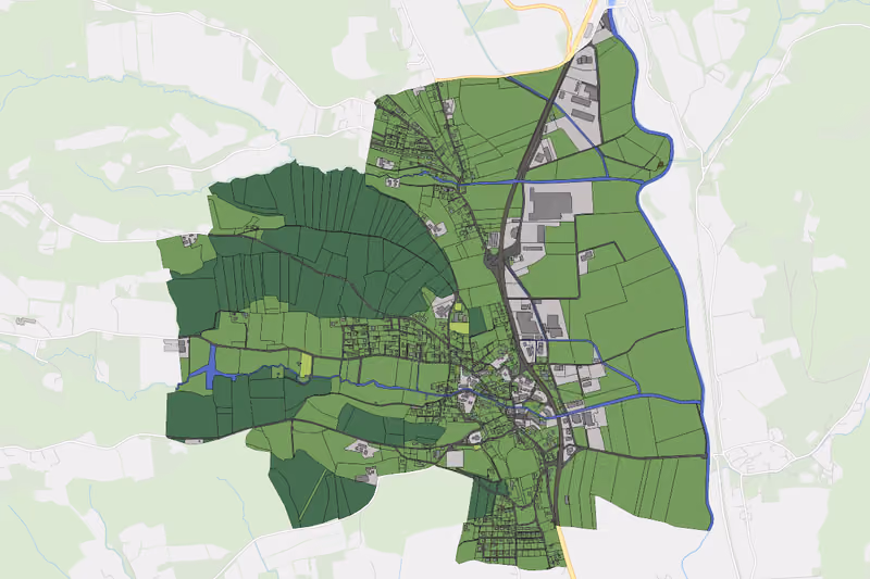 Kartenvorschau des Bodenverbrauchs der KG St. Margarethen an der Raab