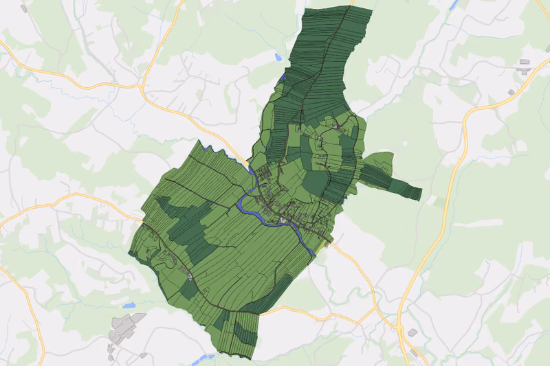 Kartenvorschau des Bodenverbrauchs der KG Neudorf