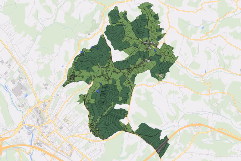 Kartenvorschau des Bodenverbrauchs der KG Nitscha