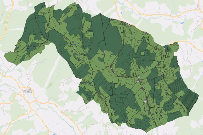 Kartenvorschau des Bodenverbrauchs der KG Oberrettenbach