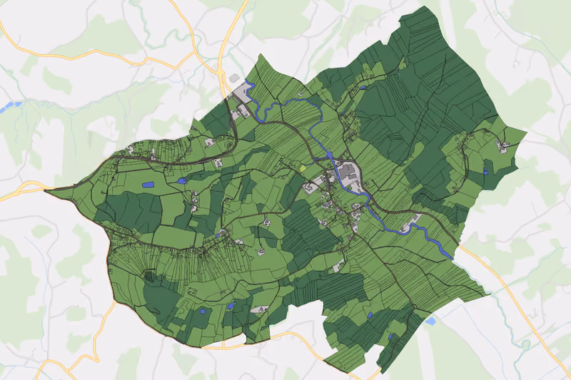 Kartenvorschau des Bodenverbrauchs der KG Prebensdorf