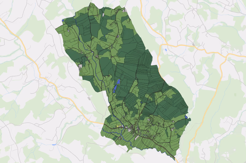 Kartenvorschau des Bodenverbrauchs der KG Preßguts