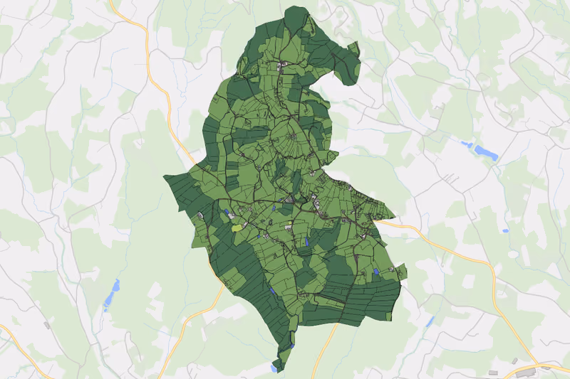 Kartenvorschau des Bodenverbrauchs der KG Reichendorf