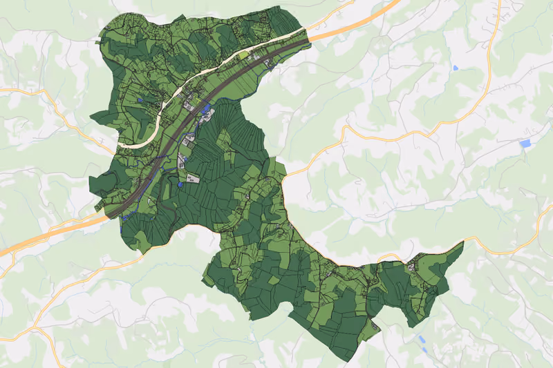 Kartenvorschau des Bodenverbrauchs der KG Unterlaßnitz
