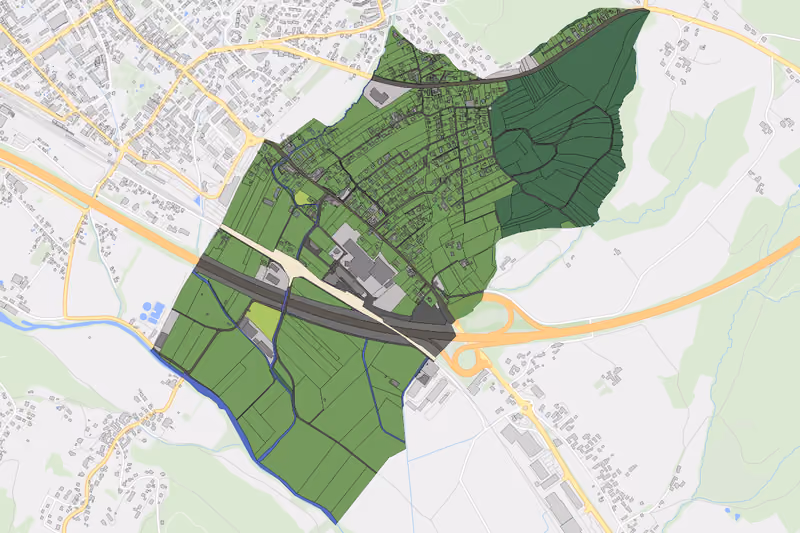 Kartenvorschau des Bodenverbrauchs der KG Wünschendorf