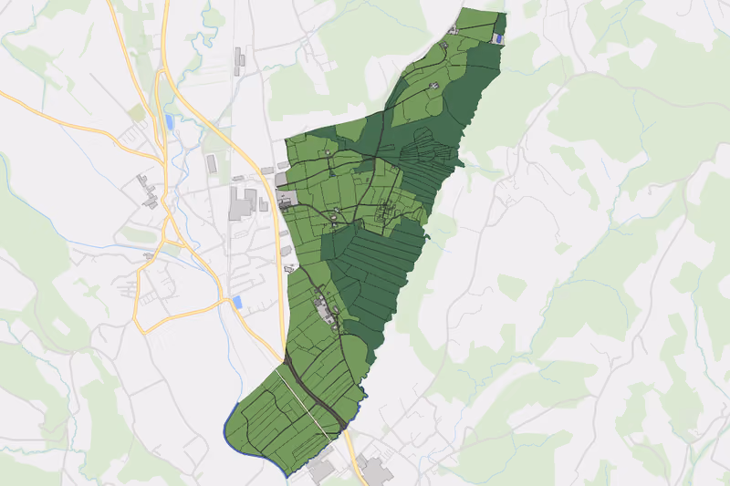 Kartenvorschau des Bodenverbrauchs der KG Dietmannsdorf