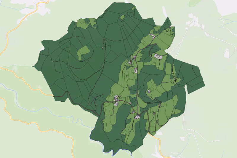 Kartenvorschau des Bodenverbrauchs der KG Dürnthal