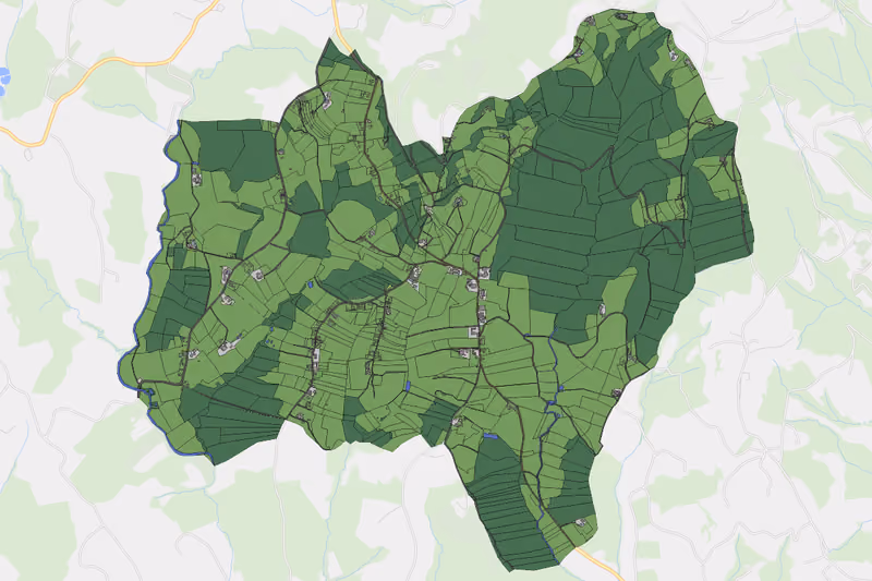 Kartenvorschau des Bodenverbrauchs der KG Elz
