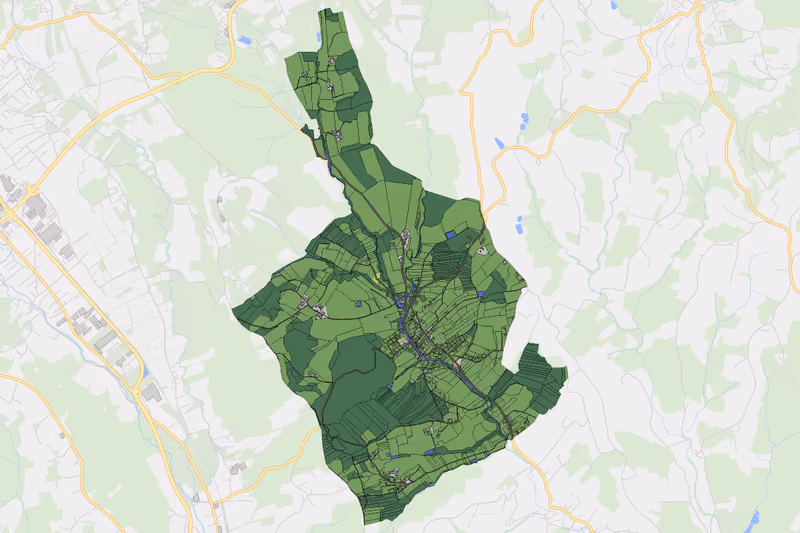 Kartenvorschau des Bodenverbrauchs der KG Etzersdorf