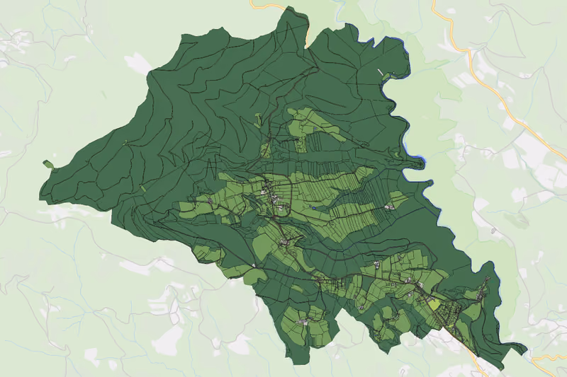 Kartenvorschau des Bodenverbrauchs der KG Garrach