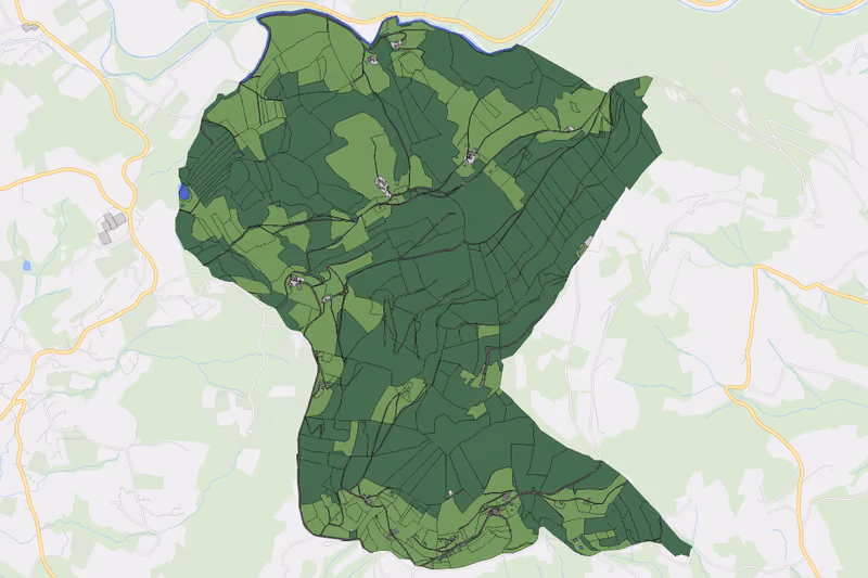 Kartenvorschau des Bodenverbrauchs der KG Höfling
