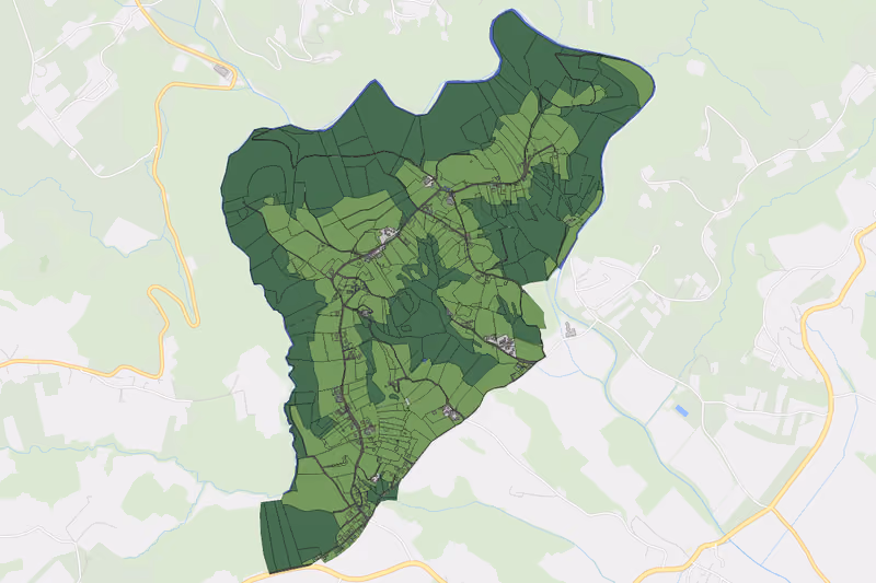 Kartenvorschau des Bodenverbrauchs der KG Hohenkogl