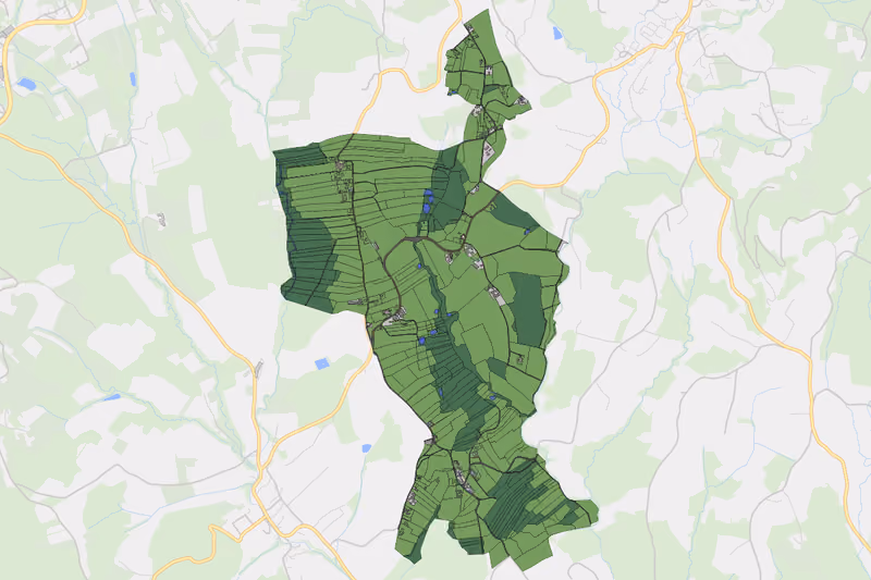 Kartenvorschau des Bodenverbrauchs der KG Klettendorf