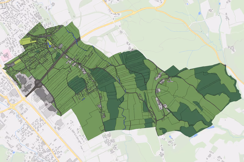 Kartenvorschau des Bodenverbrauchs der KG Krottendorf