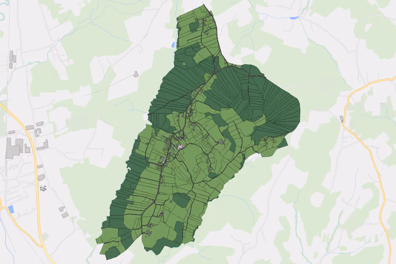 Kartenvorschau des Bodenverbrauchs der KG Kühwiesen
