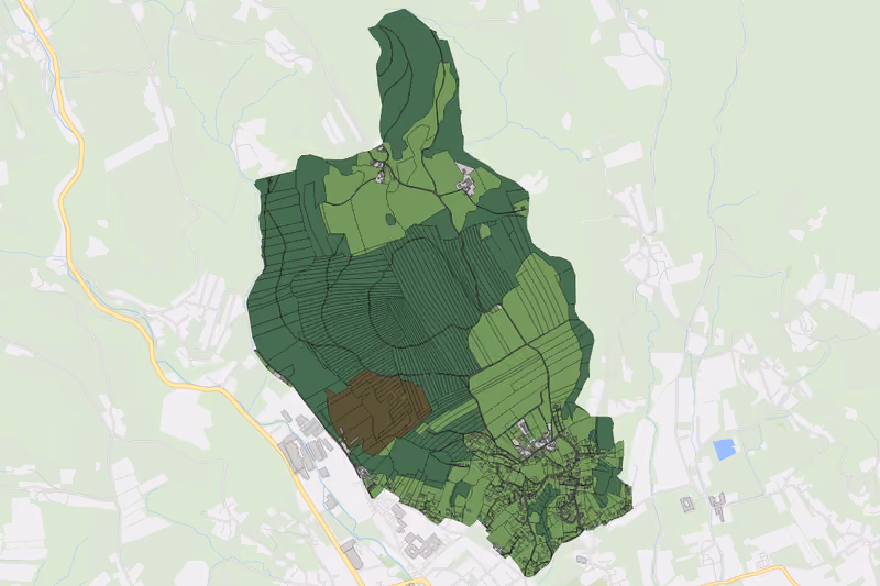 Kartenvorschau des Bodenverbrauchs der KG Landscha